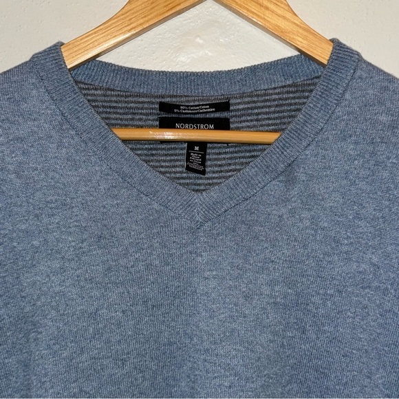 Nordstrom Men’s Shop Cashmere and Cotton Sweater Size Medium - Picture 2 of 7